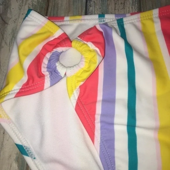 Xhilaration High Waisted Striped Bikini Bottoms - Picture 4 of 5